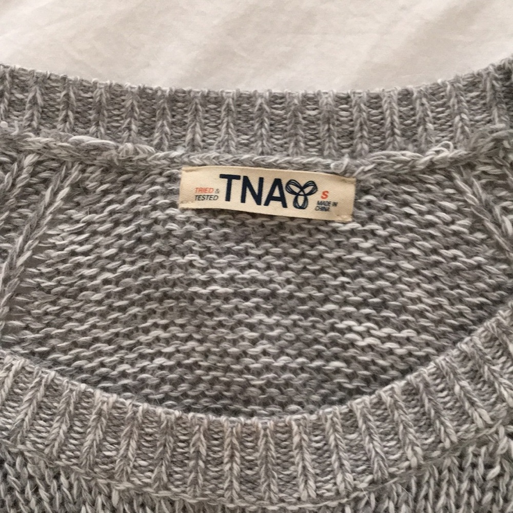 TNA (Aritzia) Grey Marled Sweater - Picture 3 of 3